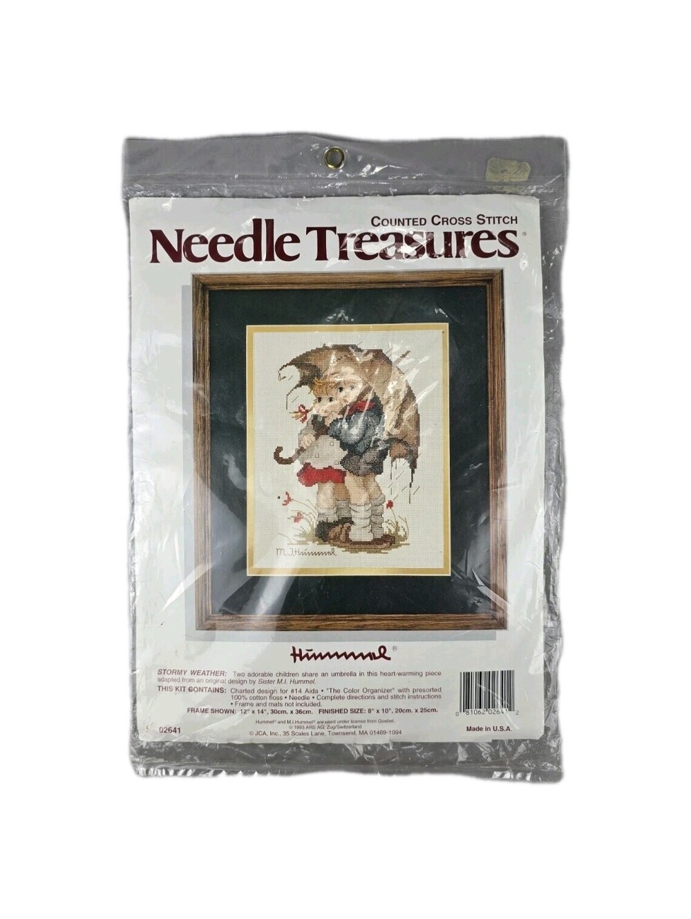 VTG JCA Needle Treasures MI Hummel Stormy Weather Cross Stitch Kit 8x10 Goebel